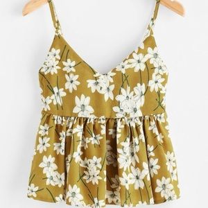 Floral crop top tank